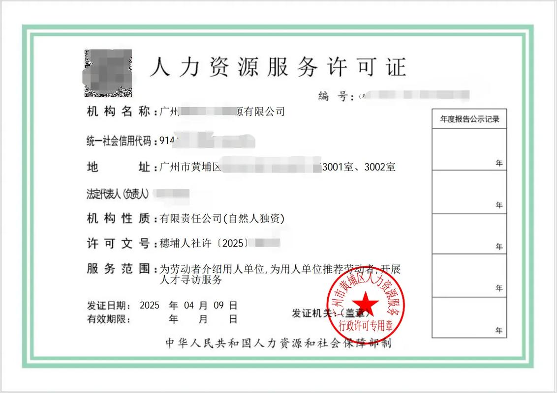 2025年4月9日新下勞務(wù)派遣經(jīng)營(yíng)許可證兩套，人力資源服務(wù)再添新力量